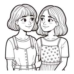 BFF Coloring Pages (Best Friends Forever)
