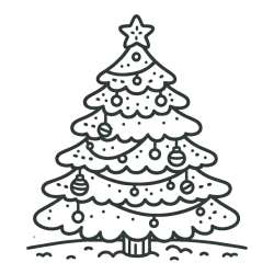 Christmas Tree Coloring Pages