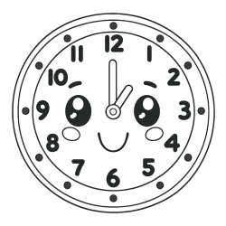 Clock Coloring Pages