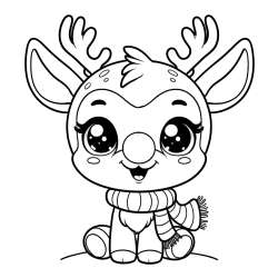 Coloring Pages of Rudolph