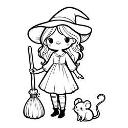 Coloring Pages of Witches
