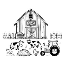 Farm Coloring Pages