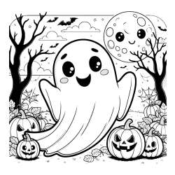 Ghost Coloring Pages