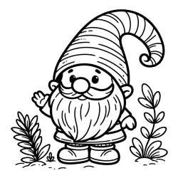 Gnome Coloring Pages