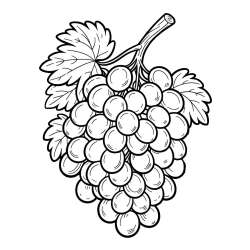 Grape Coloring Pages
