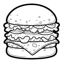 Hamburger Coloring Pages