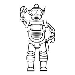 Robots Coloring Pages