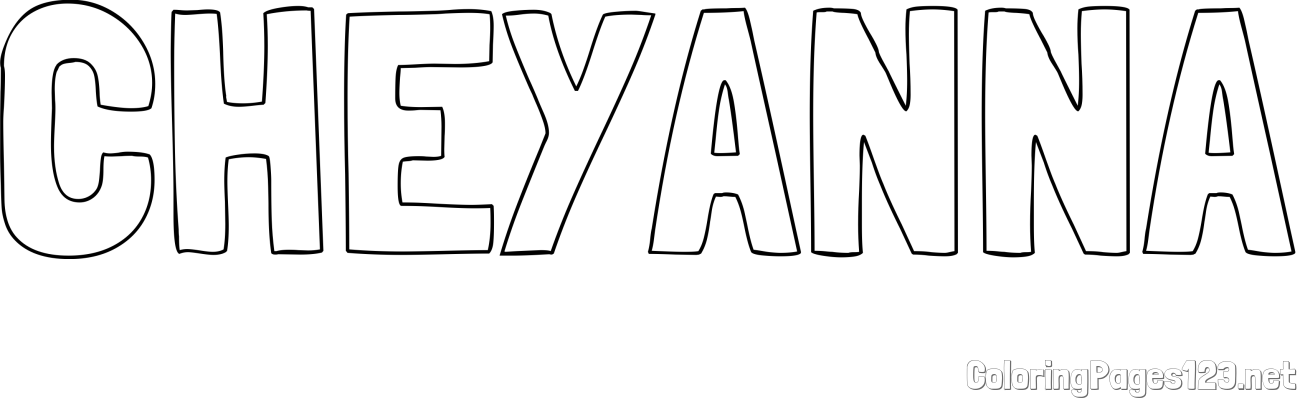 CHEYANNA Coloring Page