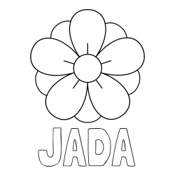 Online Created Coloring Page - JADA Coloring Page and Flower Without Stem Coloring Page