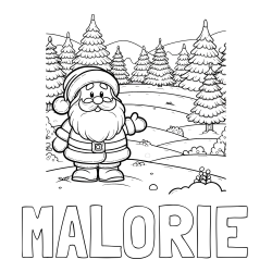 Online Created Coloring Page - MALORIE Coloring Page and Coloring Page of a Cheerful Santa Claus