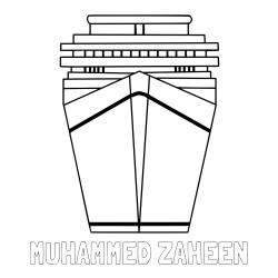 Online Created Coloring Page - MUHAMMED ZAHEEN Coloring Page and Easy Cargo Ship Coloring Page