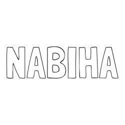 Online Created Coloring Page - NABIHA Coloring Page