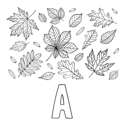 Online Created Coloring Page - A Coloring Page and Autumn Leaves Coloring Page