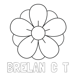 Online Created Coloring Page - BRELAN  C  T Coloring Page and Flower Without Stem Coloring Page