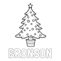 Online Created Coloring Page - BRONSON Coloring Page and Beautiful Christmas Tree Coloring Page