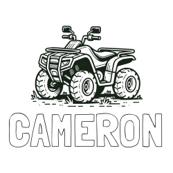 Online Created Coloring Page - CAMERON Coloring Page and Four-Wheeler Coloring Page