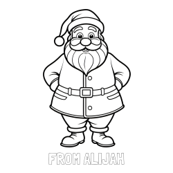 Online Created Coloring Page - FROM ALIJAH Coloring Page and Standing Santa Claus Coloring Page