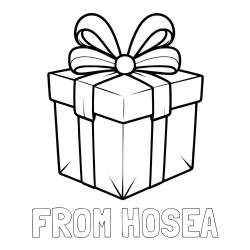 Online Created Coloring Page - FROM HOSEA Coloring Page and Gift Box with Ribbon Coloring Page