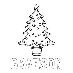 Online Created Coloring Page - GRAESON Coloring Page and Beautiful Christmas Tree Coloring Page
