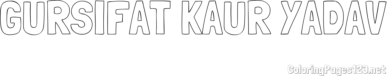 GURSIFAT KAUR YADAV Coloring Page