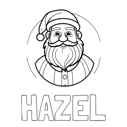 Online Created Coloring Page - HAZEL Coloring Page and Cheerful Santa Claus Coloring Page for Kids