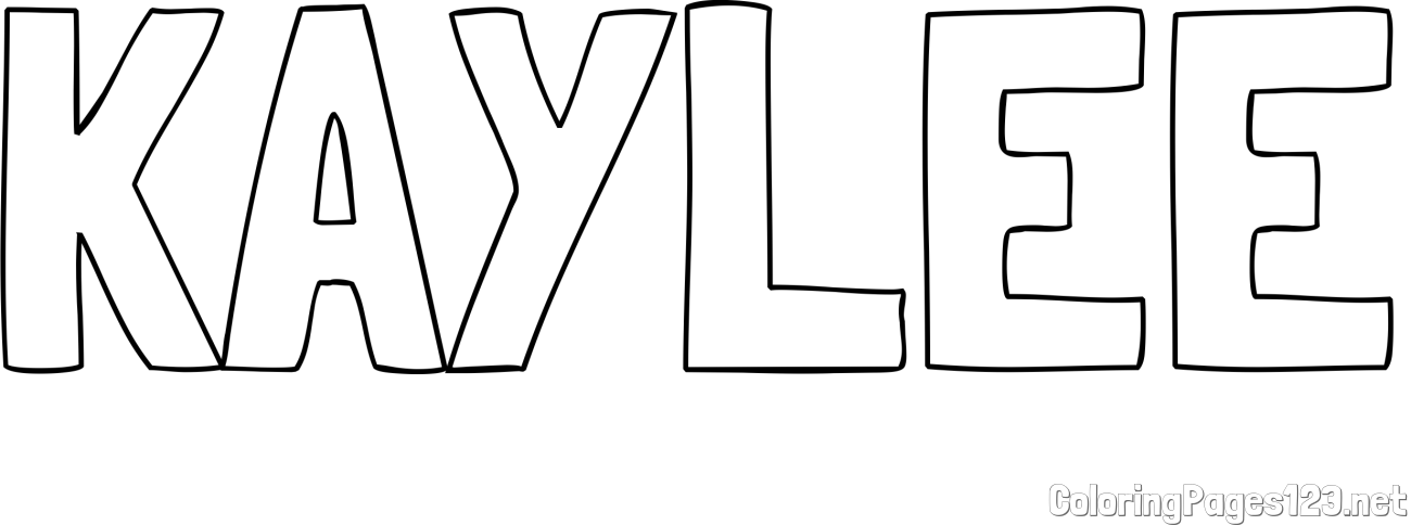 KAYLEE Coloring Page