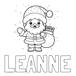 Online Created Coloring Page - LEANNE Coloring Page and Free Coloring Page of Santa Claus with Presents