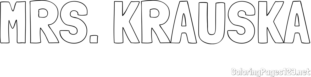 MRS. KRAUSKA Coloring Page