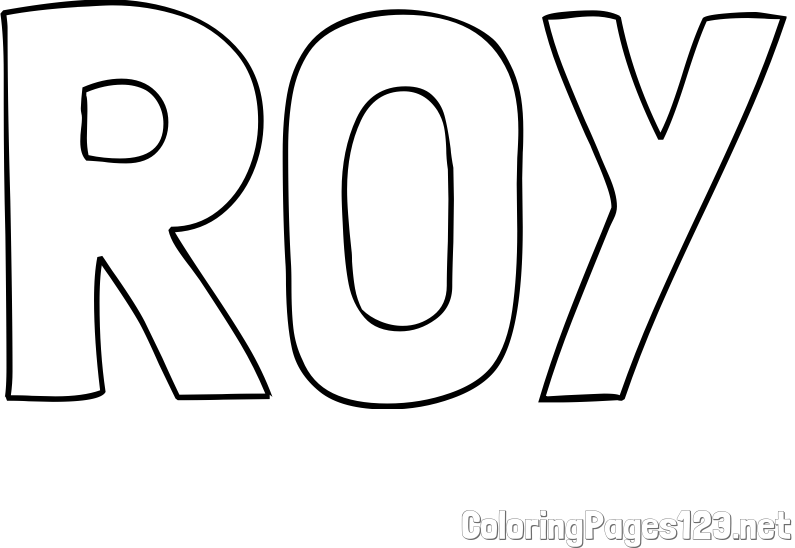 ROY Coloring Page