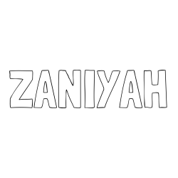 Online Created Coloring Page - ZANIYAH Coloring Page