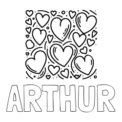 Online Created Coloring Page - ARTHUR Coloring Page and Free Printable Coloring Page of Hearts