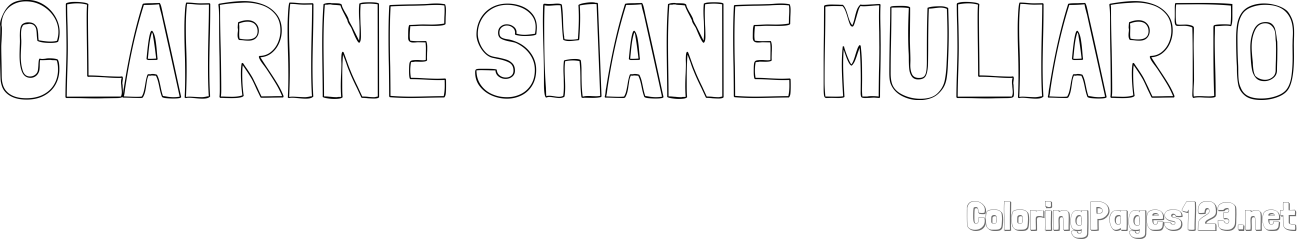 CLAIRINE SHANE MULIARTO Coloring Page