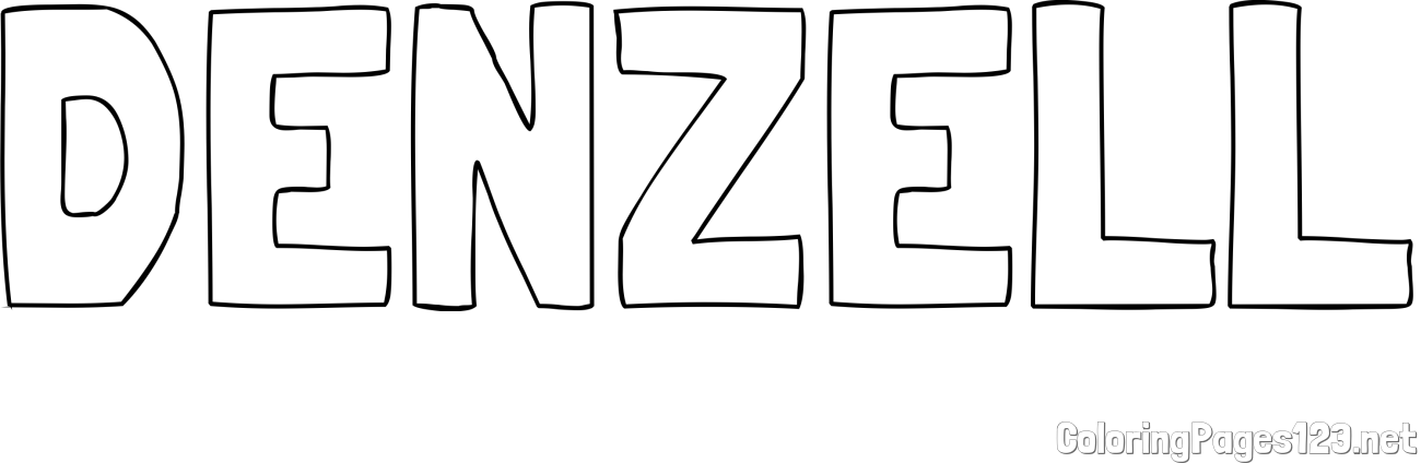 DENZELL Coloring Page