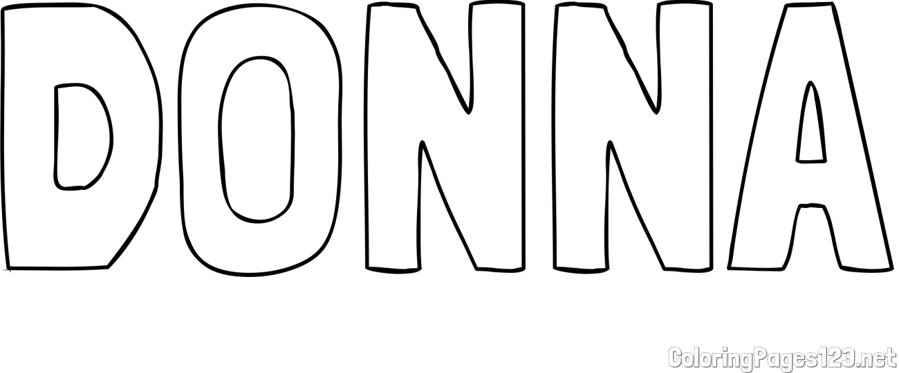 DONNA Coloring Page