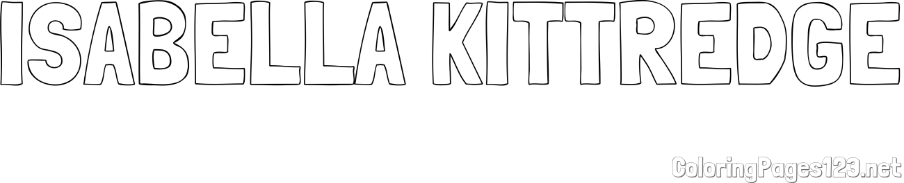 ISABELLA KITTREDGE Coloring Page