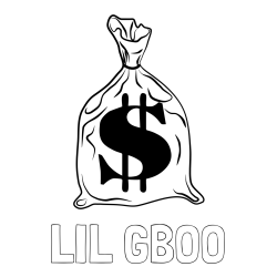 Online Created Coloring Page - LIL GBOO Coloring Page and Coloring Page of a Sack Filled with Money