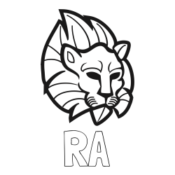 Online Created Coloring Page - RA Coloring Page and Abstract Lion Face Coloring Page