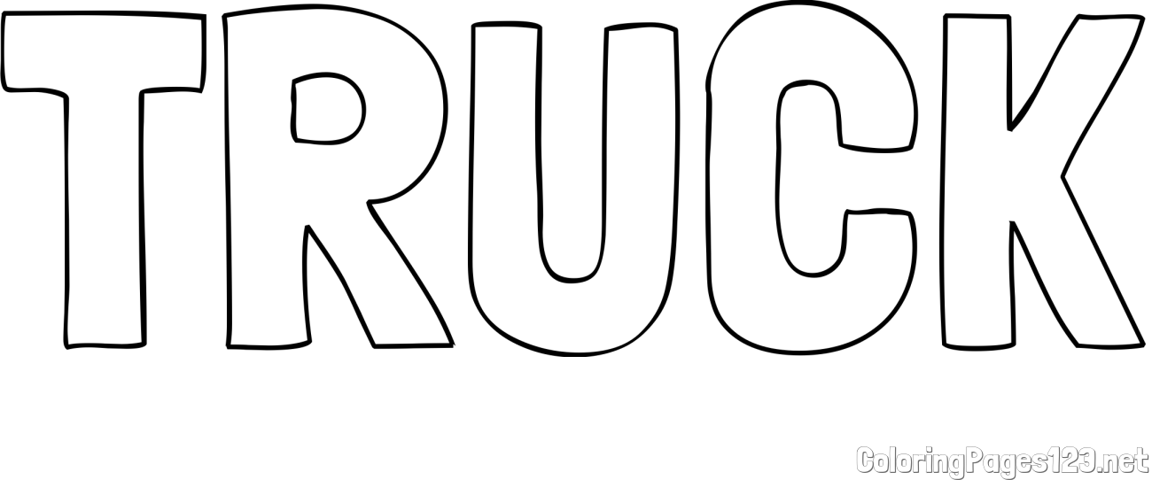 TRUCK Coloring Page
