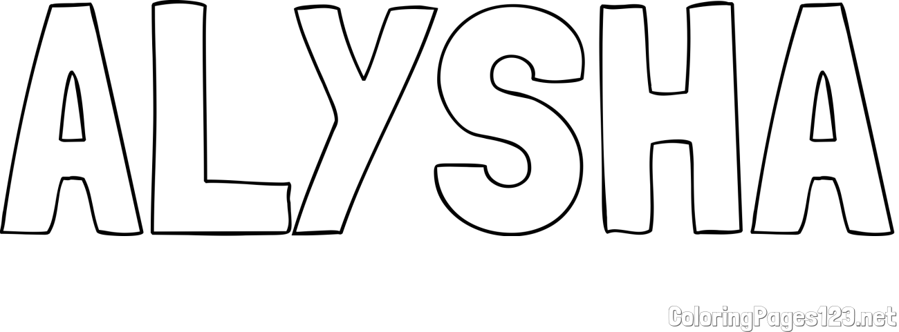 ALYSHA Coloring Page