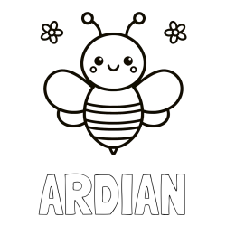 Online Created Coloring Page - ARDIAN Coloring Page and Children's Bee Coloring Page