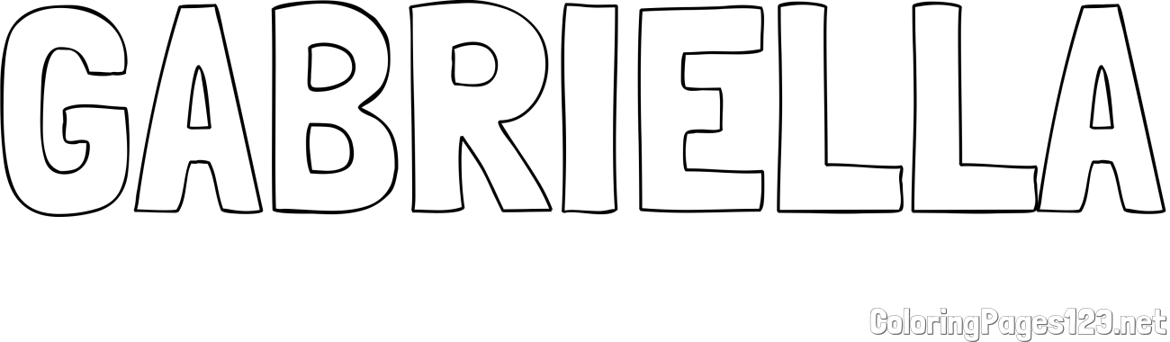 GABRIELLA Coloring Page
