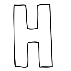 Online Created Coloring Page - H Coloring Page