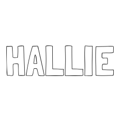 Online Created Coloring Page - HALLIE Coloring Page