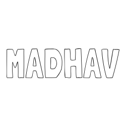 Online Created Coloring Page - MADHAV Coloring Page