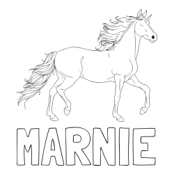 Online Created Coloring Page - MARNIE Coloring Page and Beautiful Unicorn Coloring Page