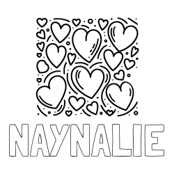 Online Created Coloring Page - NAYNALIE Coloring Page and Free Printable Coloring Page of Hearts