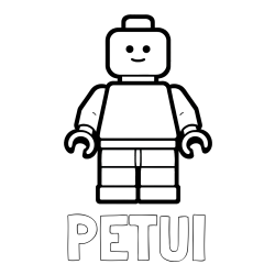 Online Created Coloring Page - PETUI Coloring Page and Easy LEGO Character Coloring Page