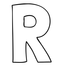 Online Created Coloring Page - R Coloring Page
