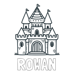 Online Created Coloring Page - ROWAN Coloring Page and Beautiful Castle Coloring Page for Kids