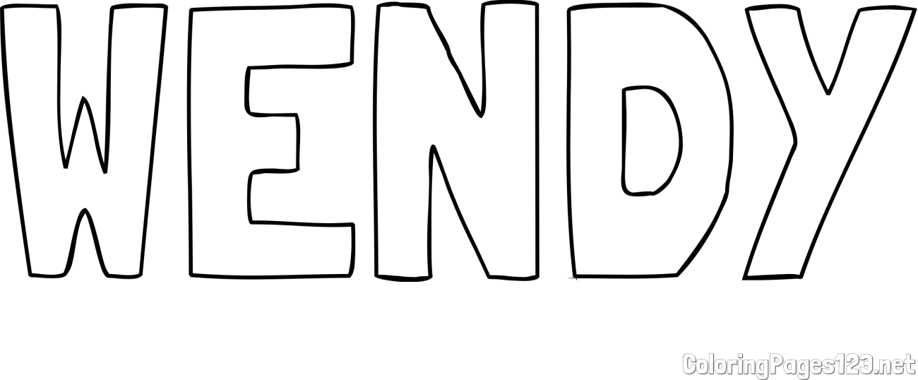 WENDY Coloring Page